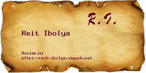 Reit Ibolya névjegykártya